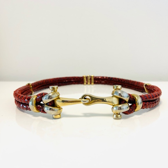 Vintage burgundy belt main image 8